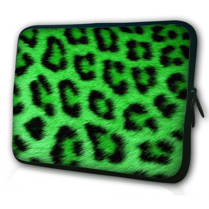Husa laptop, Neopren, 10.2'', 290x215 mm, Verde/Negru