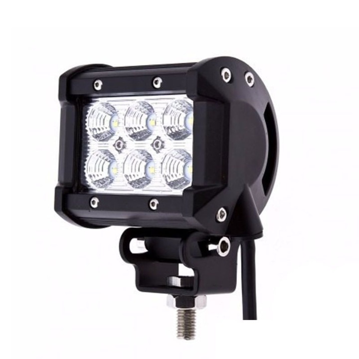 Proiector Led FOXMAG24 Offroad 18W/12V-24V 1530 Lumeni 4″/10 cm, 6 leduri
