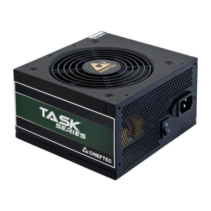 Sursa Chieftec Task series TPS-600S, 600W real, fan 12cm, certificare 80PLUS Bronze, 1x CPU 4+4, 2x PCI-E 6+2, 5x SATA