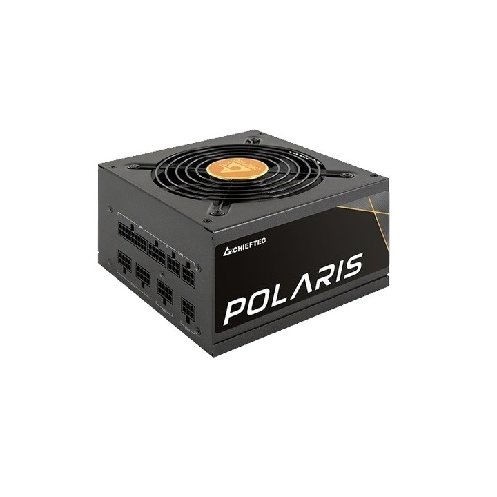 Sursa Chieftec Polaris series PPS-750FC, 750W real, modulara, ventilator 12cm, certificare 80Plus Gold, 2x CPU 4+4, 4x PCI-E 6+2, 8x SATA