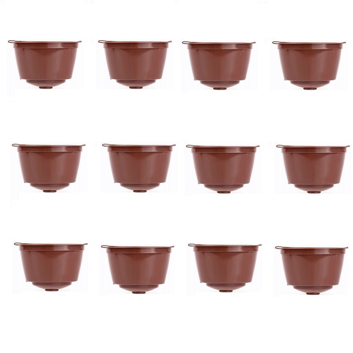 Capsule de cafea din plastic reincarcabile pentru 12 aparate de cafea Nescafe Dolce Gusto