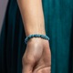 Féldrágakövekből készült lány karkötő, Ezera, Blue Jade és Türkiz távtartók, Gizel, 6mm-es gyöngyök, 17-18 cm