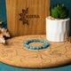 Féldrágakövekből készült lány karkötő, Ezera, Blue Jade és Türkiz távtartók, Gizel, 6mm-es gyöngyök, 17-18 cm