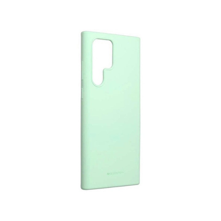 Husa Spate Mercury Soft, Compatibila Cu Samsung Galaxy S22 Ultra, Silicon Soft, Verde Mint