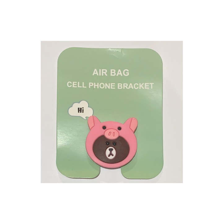 SOHO Popsocket tartó, telefonhoz vagy tablethez, mackó és malac modell, többszínű