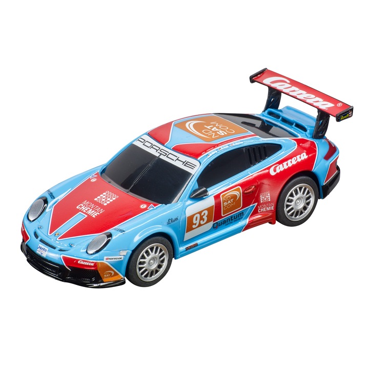 Masinuta de curse Carrera Pull&Speed, Porsche 997 GT3 "Carrera blue"