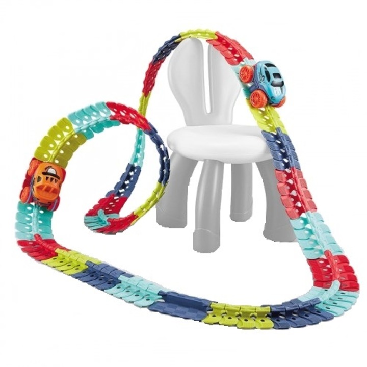 Set de joaca cu traseu si masinuta pe pista flexibila,92 piese