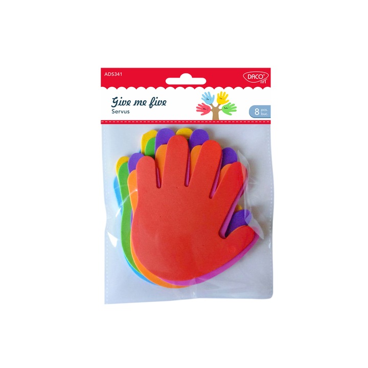 Комплект крафт аксесоари/ 8 части, Daco, Give me five, Foam, Multicolor