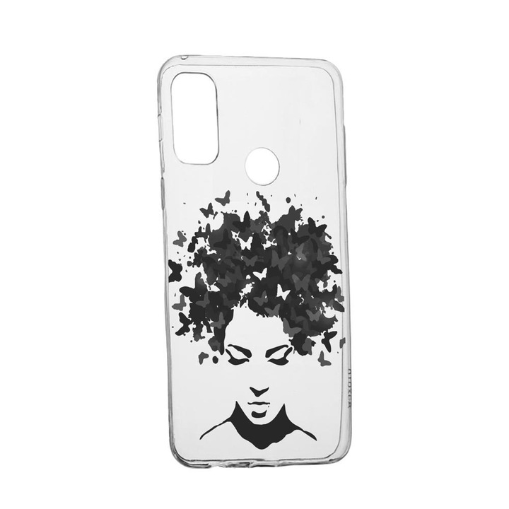 Силиконов калъф Unique за Alcatel 3X, Woman BW, Transparent TR 51