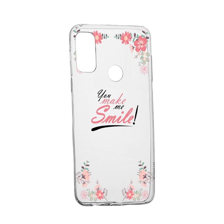 Силиконов калъф Unique за Alcatel 3X, You Make Me Smile, Transparent TR 4