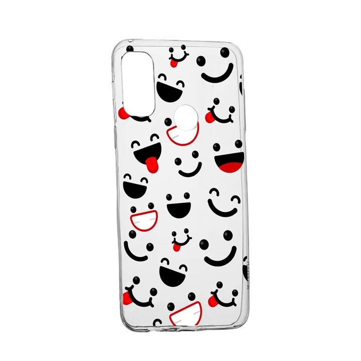 Силиконов капак Съвместим с Motorola Moto E30, Be Happy, устойчивост на износване, TR 32