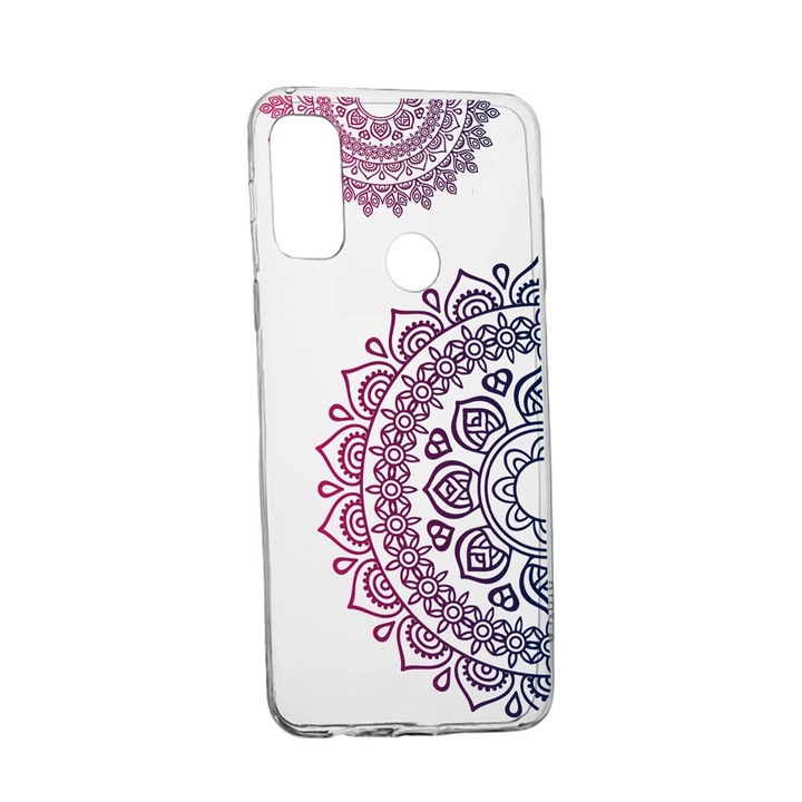 Силиконов калъф Unique за Huawei P Smart (2020), Lace Color, Transparent TR 63