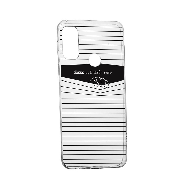 Силиконов калъф Unique за Alcatel 3X, I Don't Care, Transparent TR 36