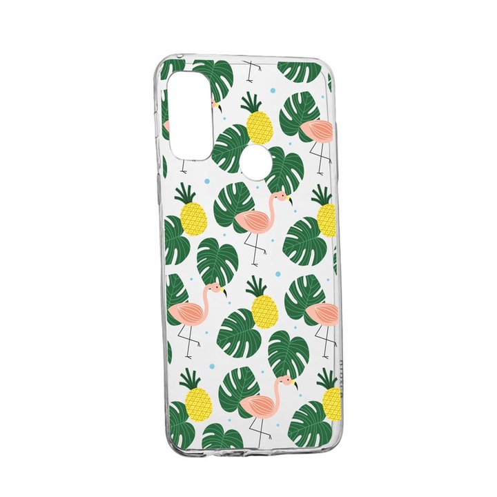 Силиконов калъф Unique за Huawei P Smart (2020), Tropical, Transparent TR 93