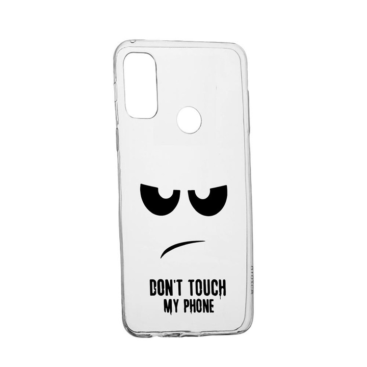 Силиконов калъф Unique за Alcatel 3X, Don't Touch My Phone, Transparent TR 90