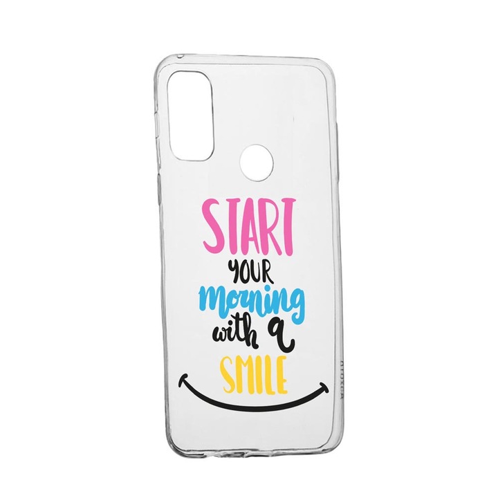 Силиконов калъф Unique за Alcatel 3X, Smile At Morning, Transparent TR 47