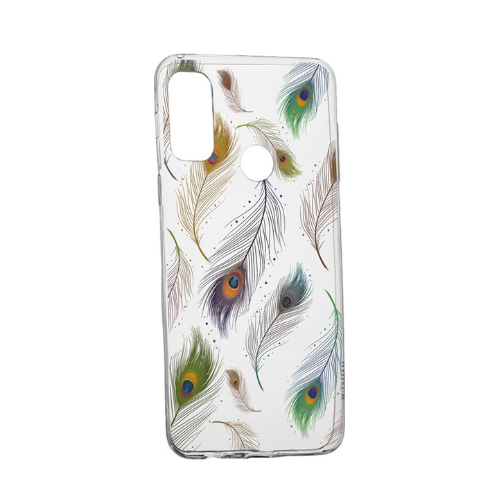 Силиконов калъф Unique за Alcatel 3X, Peacock, Transparent TR 152