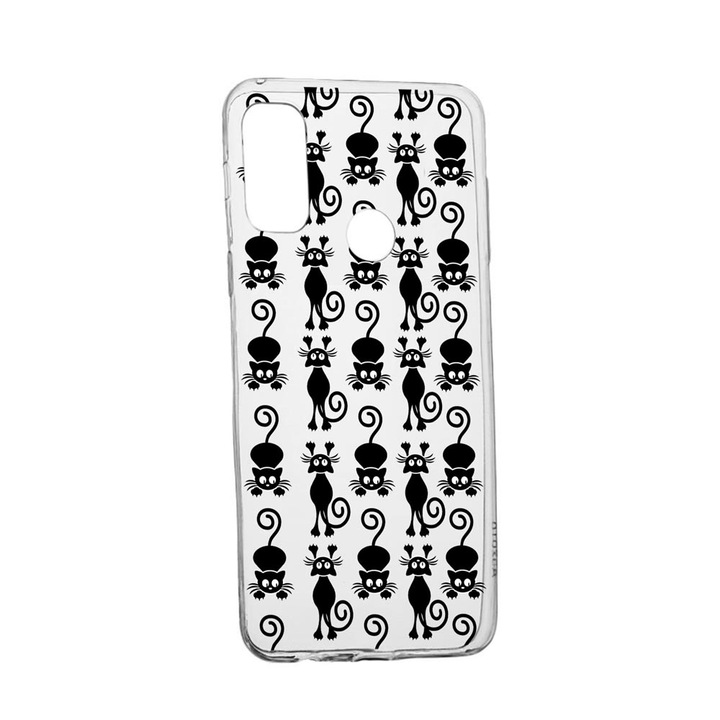 Силиконов калъф Unique за Alcatel 3X, Black Cat, Transparent TR 115