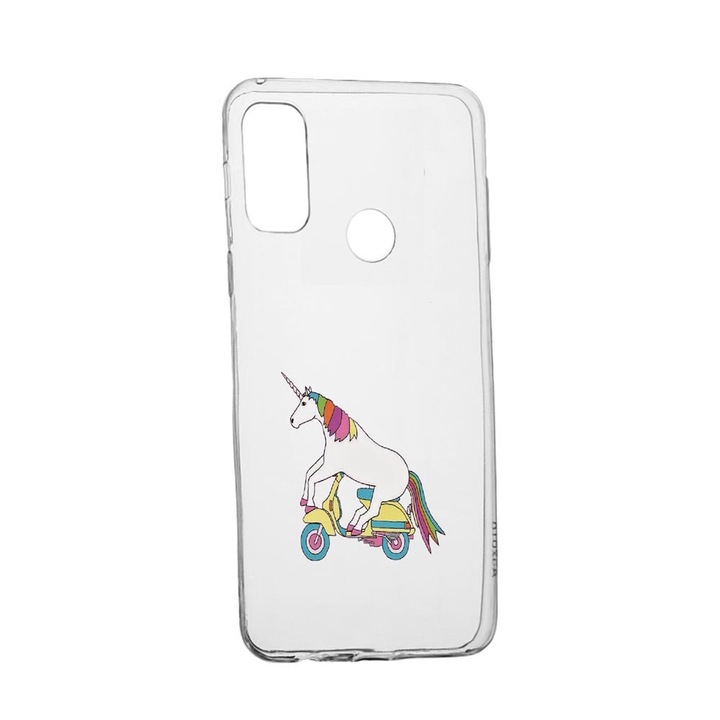 Силиконов калъф Unique за Alcatel 3X, Unicorn On The Road, Transparent TR 528