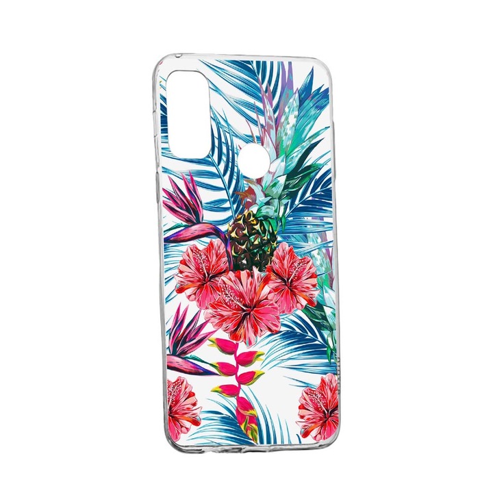 Силиконов калъф Unique за Alcatel 3X, Tropical, Ananas, Transparent TR 221