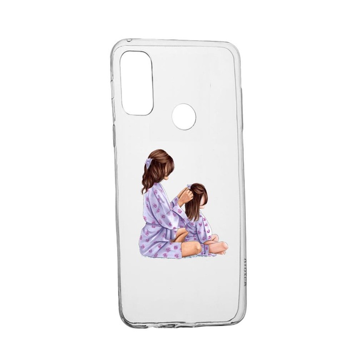 Силиконов калъф Unique за Alcatel 3X, Princesses Gril Mom, Transparent TR 553