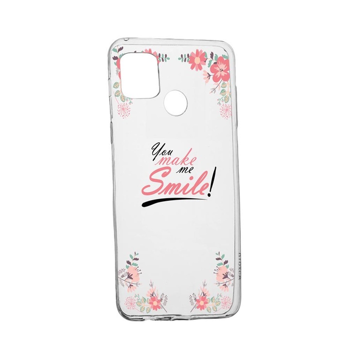 Силиконов калъф, съвместим с Realme C25Y, You Make Me Smile, устойчивост на износване, TR 4