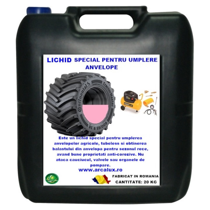 Lichid special pentru umplere anvelope, Arca Lux, Canistra 20 Kg