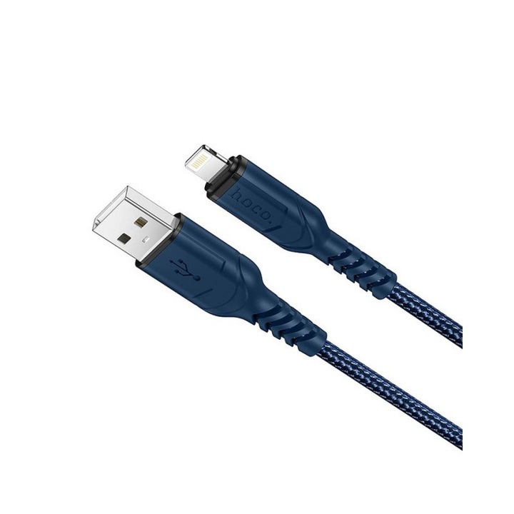 Cablu Date Hoco Victory, Usb La Lightning, 1m Lungime, Albastru - X59