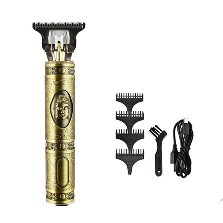 Masina de tuns Karemi, cu precizie pentru contur, fara fir, cu lame din inox si incarcare USB