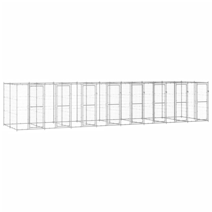 vidaXL kültéri horganyozott acél kutyakennel 19,36 m² 3082288