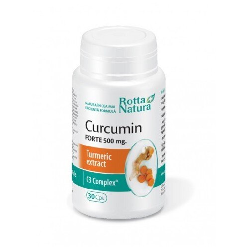 Curcumin Forte, 500 mg, 30 capsule, Rotta Natura