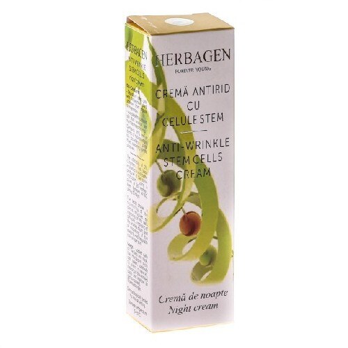 Crema Antirid de Noapte cu Celule Stem, 30 gr, Herbagen