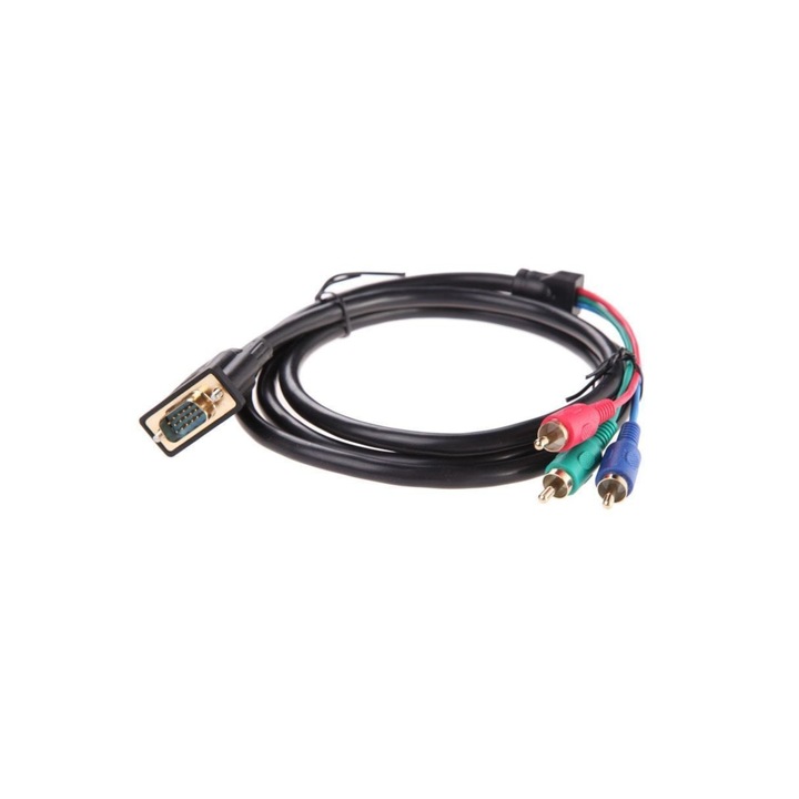 SOHO VGA kábel, 3 RCA csatlakozóval, videó és audio jelhez