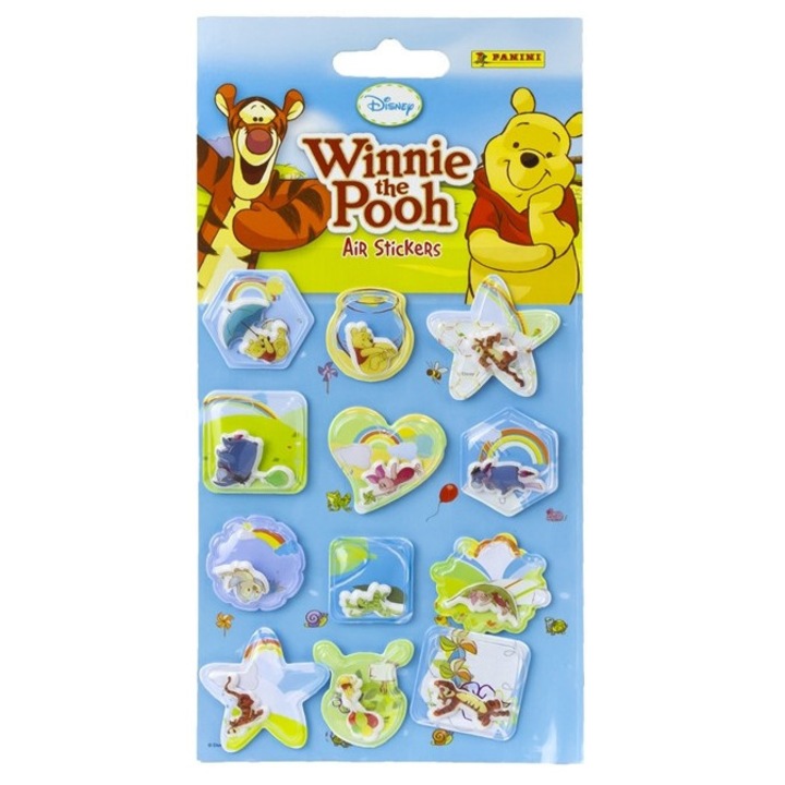 Комплект въздушни стикери Мечо Пух - 12 бр