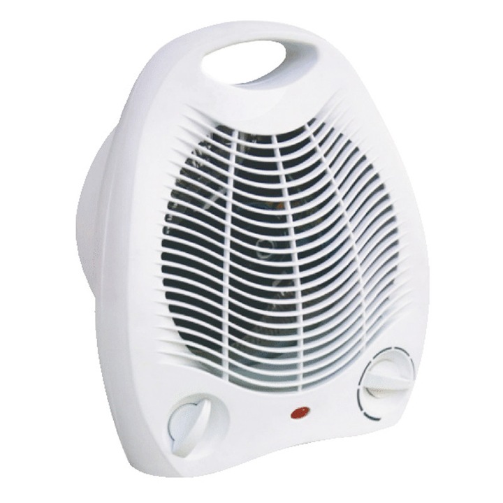 Въздушен нагревател Hausberg HB 8501, 2000 W, 2 степени на мощност, регулируем термостат, защита от прегряване