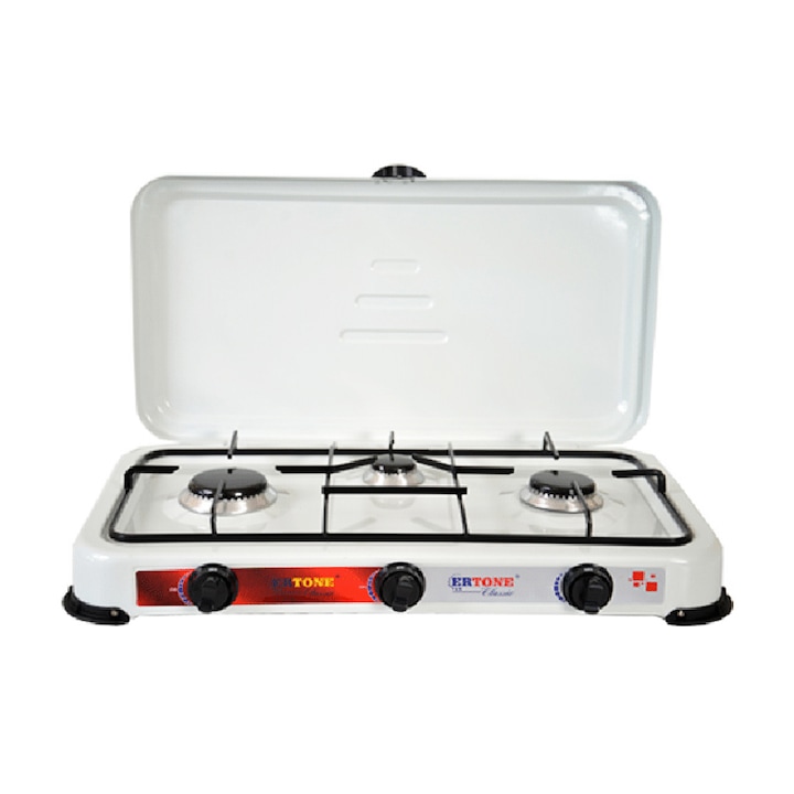 Печка GPL Ertone, 3 горелки, газова, бяла