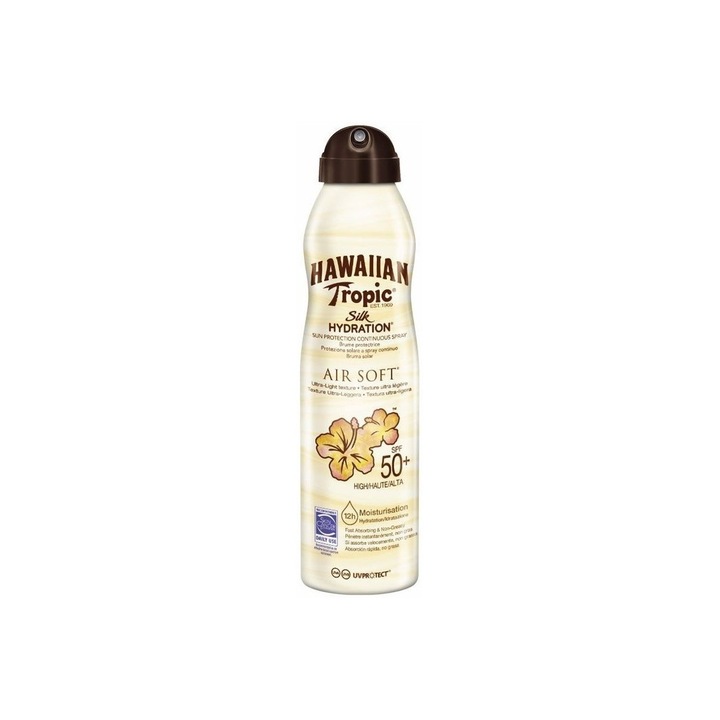 Permetező krém fényvédővel Hawaiian Tropic SPF50, Silk Air Soft, 220 ml