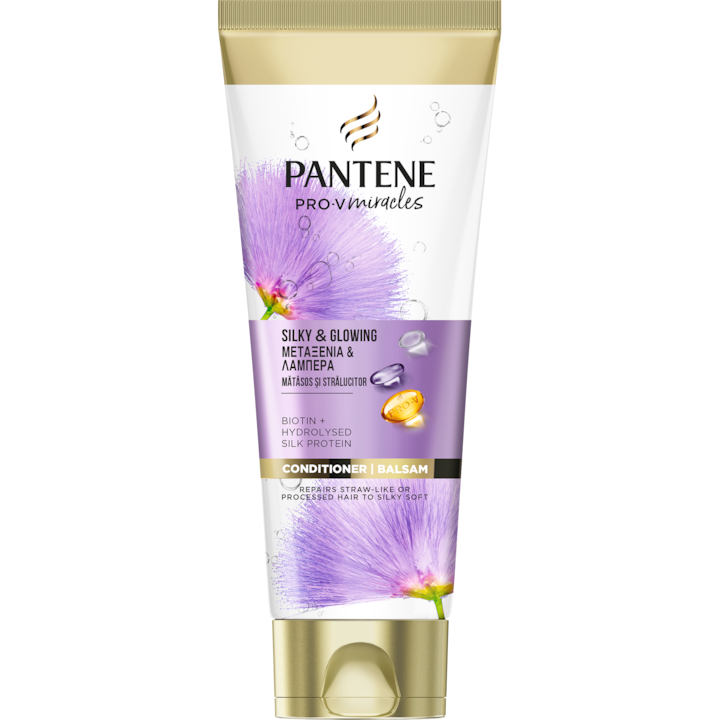 Balsam de par Pantene Pro-V Miracles Silky & Glowing, 200 ml