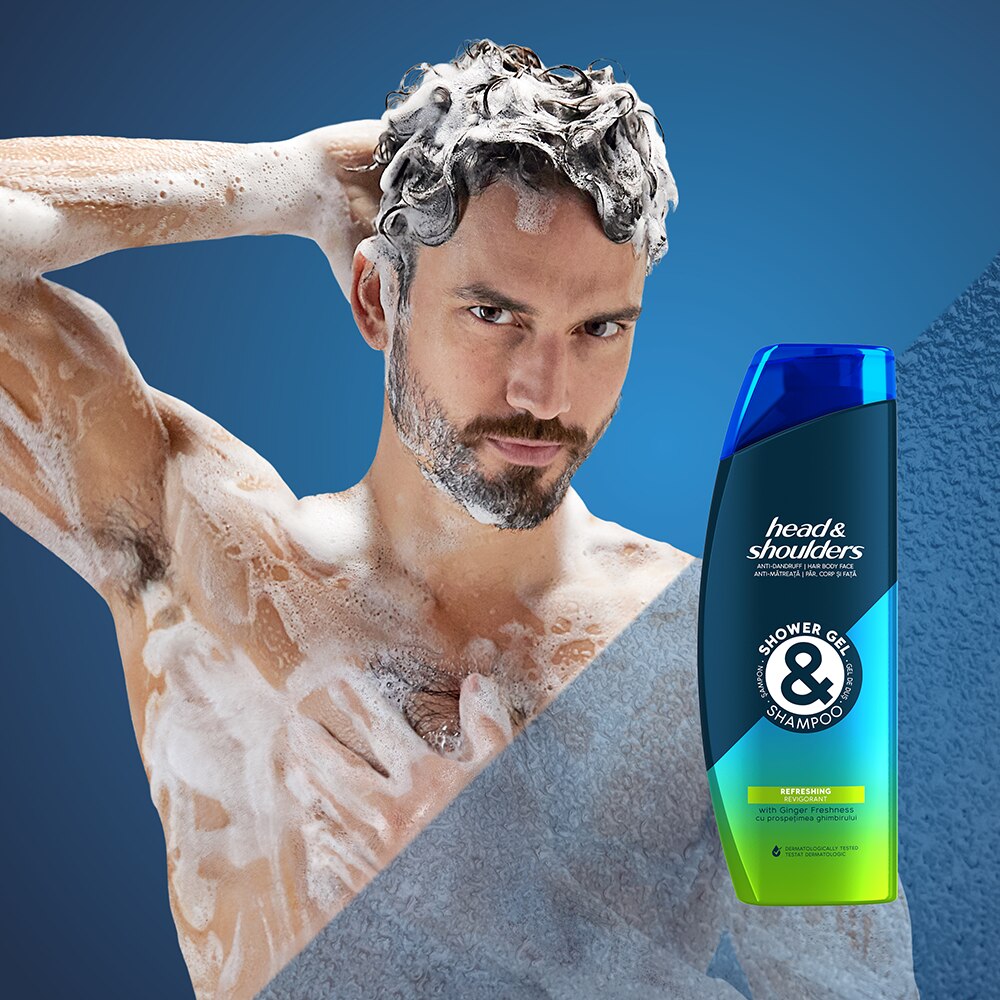 Gel de dus si sampon anti-matreata Head & Shoulders Refreshing, cu