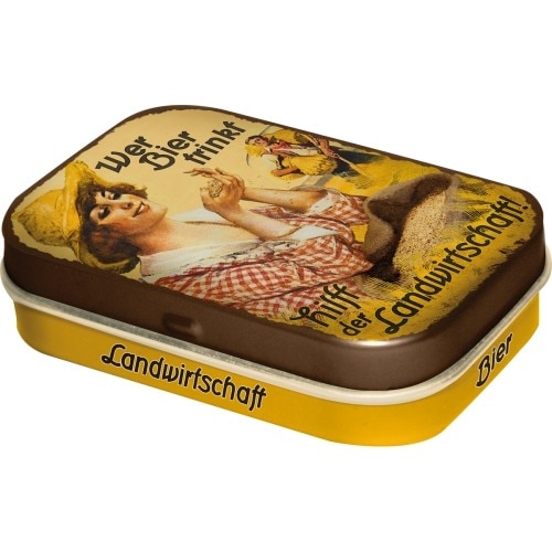 Cutie metalica cu bomboane - Wer Bier 6x4x1,6 cm