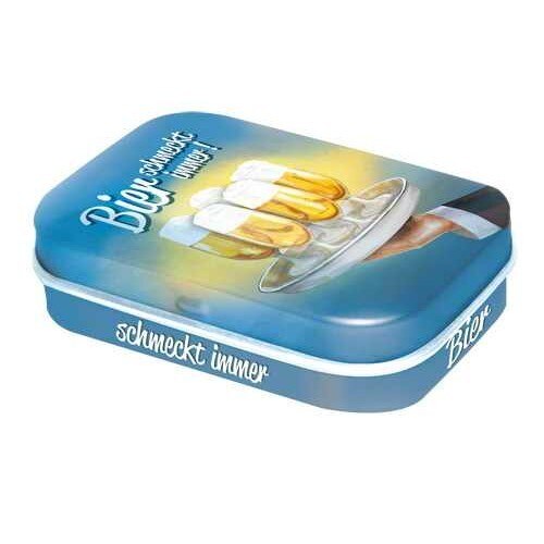 Cutie metalica cu bomboane - Tava cu Bere 6x4x1,6 cm