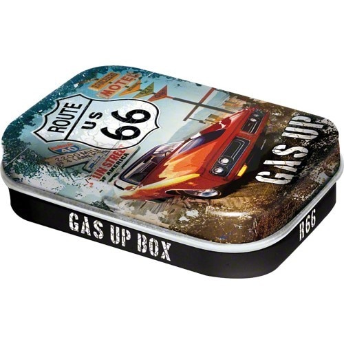 Cutie metalica cu bomboane - Route 66 Red Car 6x4x1,6 cm