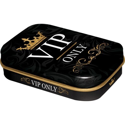 Cutie metalica cu bomboane - VIP 6x4x1,6 cm