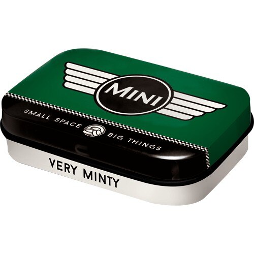 Cutie metalica cu bomboane - Mini - Logo Green 6x4x1,6 cm