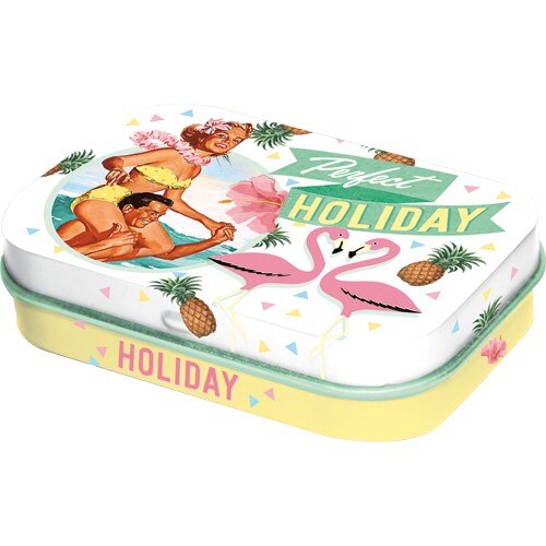 Cutie metalica cu bomboane - Holiday 6x4x1,6 cm