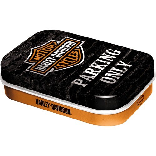 Cutie metalica cu bomboane - Harley-Davidson Parking only 6x4x1,6 cm