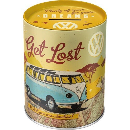 Pusculita metalica - Volkswagen Bulli - Get Lost 10 x 13 cm