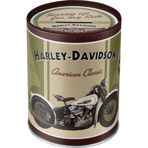 Pusculita metalica - Harley Davidson Knucklehead 10 x 13 cm