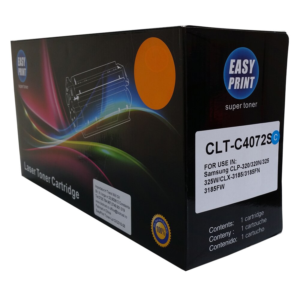Toner EASY PRINT Cyan, 1000 pag, compatibil CLT-C4072S