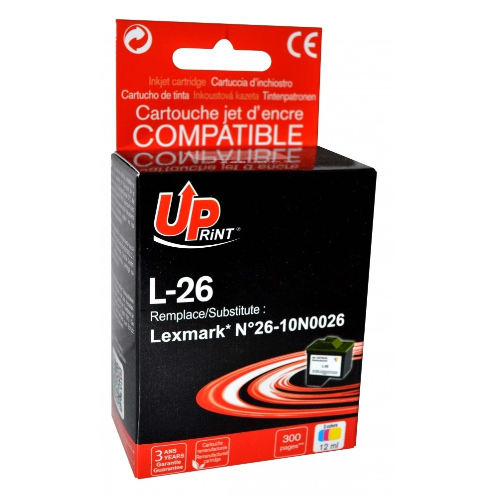 Cartus cerneala UPRINT LJ26UP Color, 12 ml, compatibil 10N0026